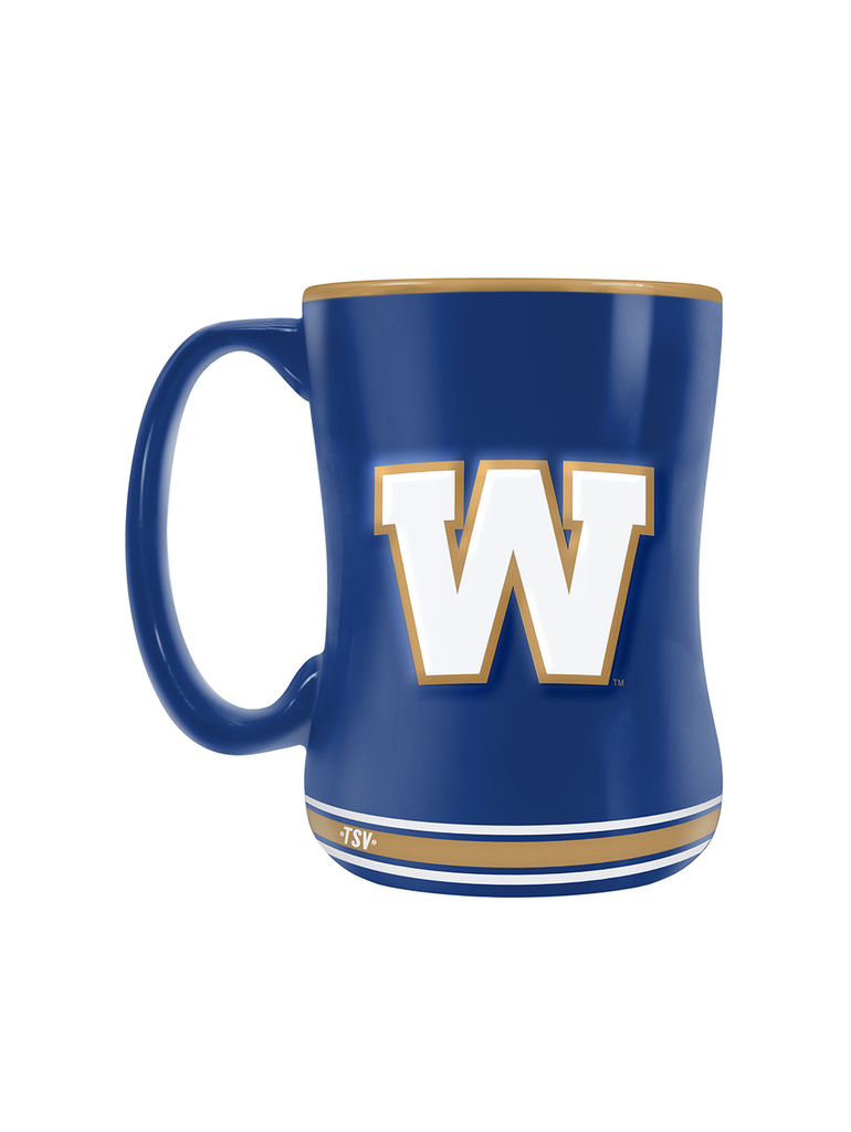 Winnipeg Blue Bombers Team Crest Sculpted Mug (14 oz)