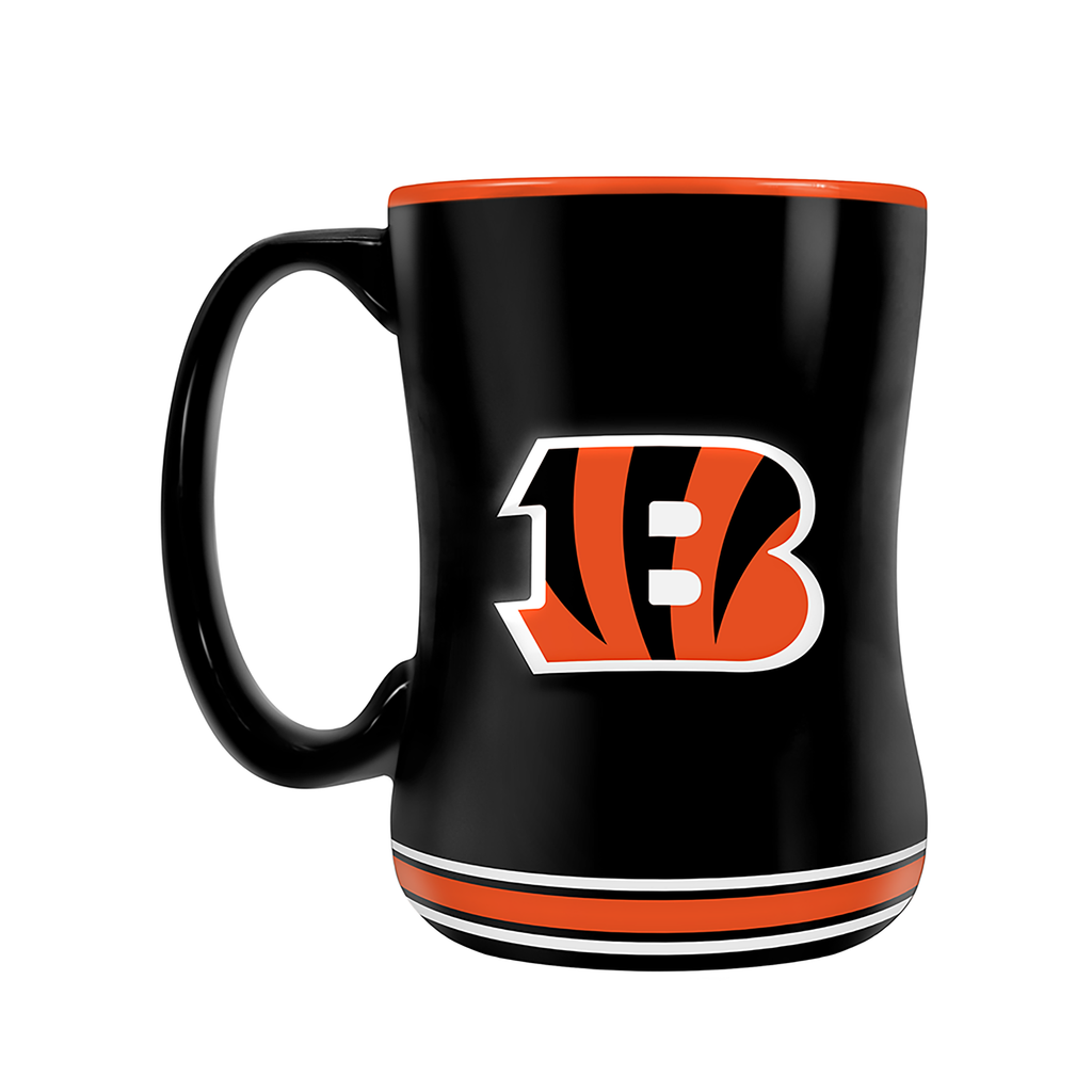 NFL Cincinnati Bengals Team Crest Sculpted Mug (14 oz)