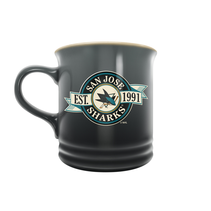 NHL San Jose Sharks 14 oz Stoneware Mug Banner Design