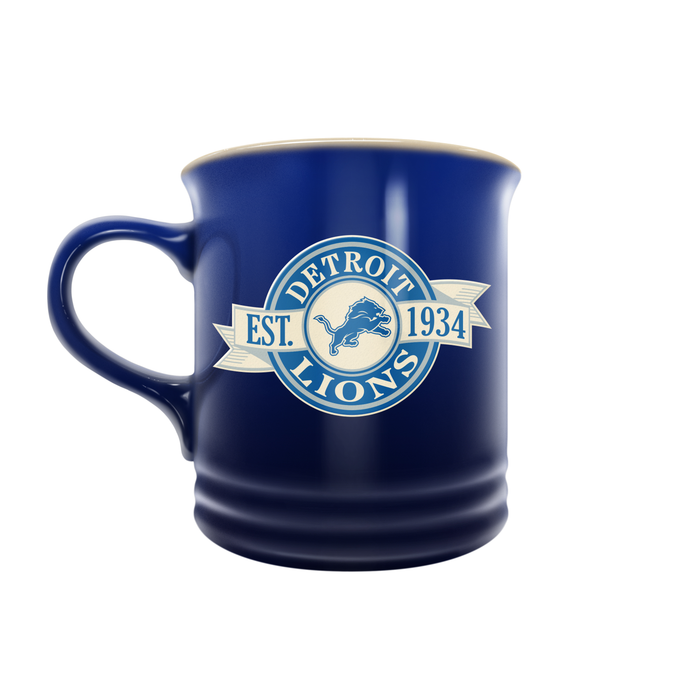 NFL Detroit Lions 14 oz Stoneware Mug Banner Design