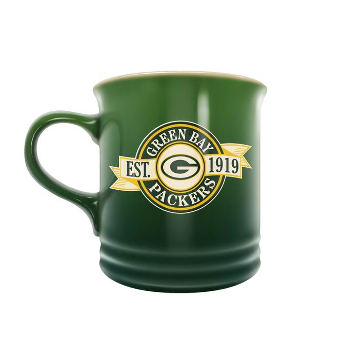 NFL Greenbay Packers 14 oz Stoneware Mug Banner Design