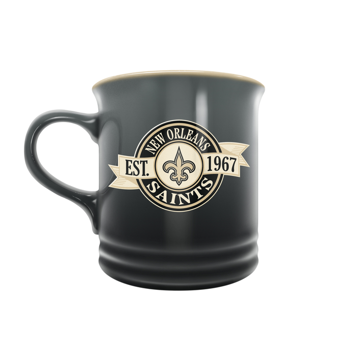 NFL New Orleans Saints 14 oz Stoneware Mug Banner Design