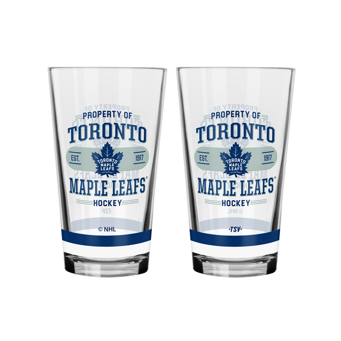 NHL Toronto Maple Leafs Property of 16 oz 2-pack Mixing Glass