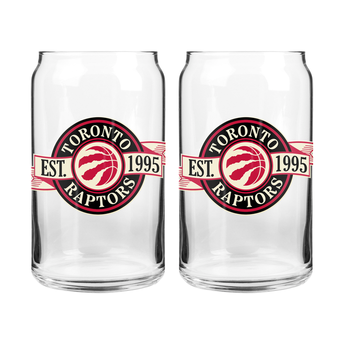 NBA Toronto Raptors 16 oz Can Glass Banner Design