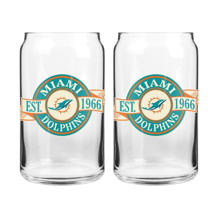 NFL Miami Dolphins 16 oz Clear Banner Design
