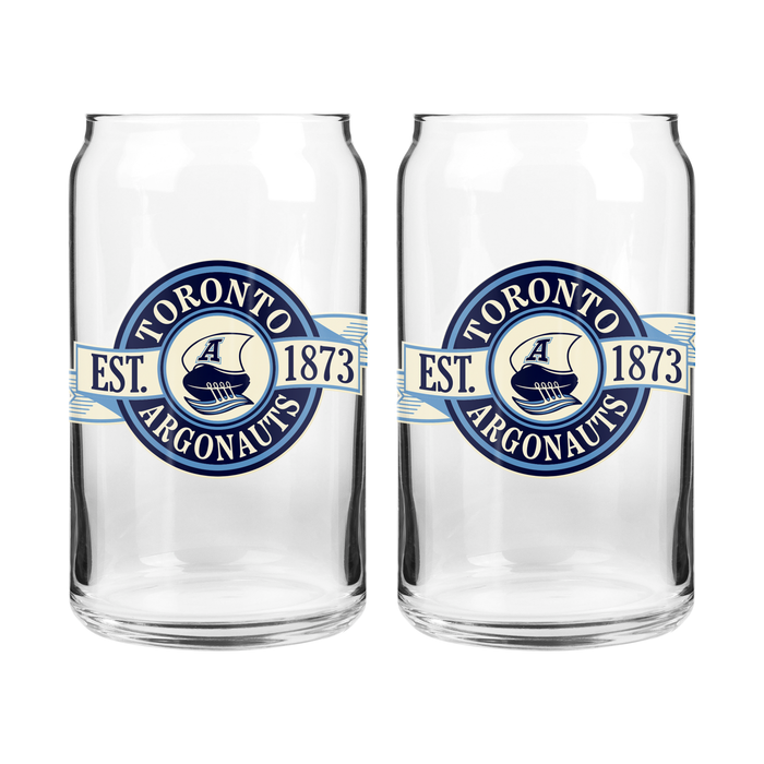 CFL Toronto Argonauts 16 oz Can Glass Banner Design