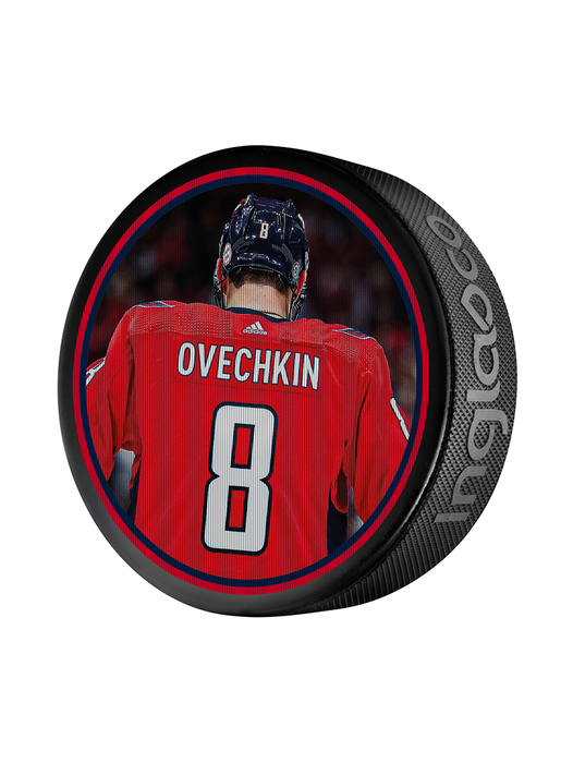 NHLPA Alex Ovechkin Washington Capitals 895 All-Time Goals Leader Lenticular Souvenir Puck