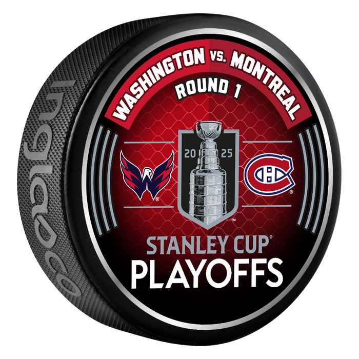 NHL 2025 Round 1 Playoffs Match-Up Washington Capitals Vs Montreal Canadiens Souvenir Collector Puck