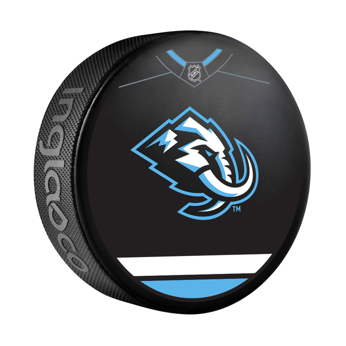 NHL Utah Mammoth Jersey Design Logo Souvenir Collector Hockey Puck