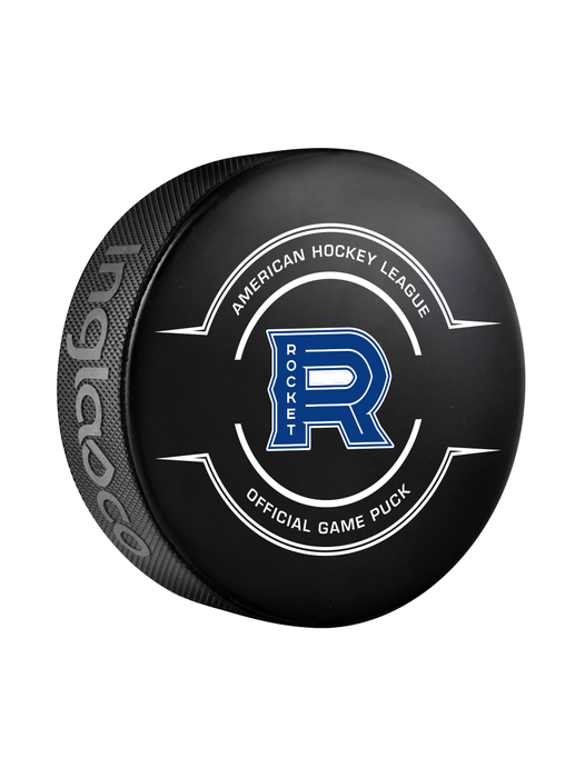 AHL Laval Rocket 2024-25 Official Game Hockey Puck In Cube