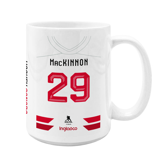 Hockey Canada 2026 Ceramic Mug Sublimated 15 Oz  Home Jersey Nathan Mackinnon