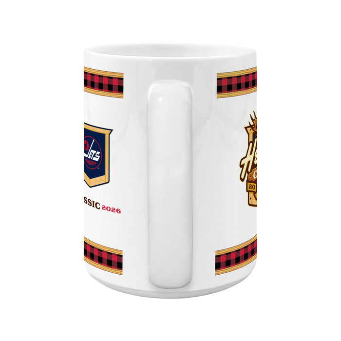 NHL Heritage Classic 2026 Ceramic Mug Sublimated 15 OZ Dueling Win Jets Vs Mon Canadiens