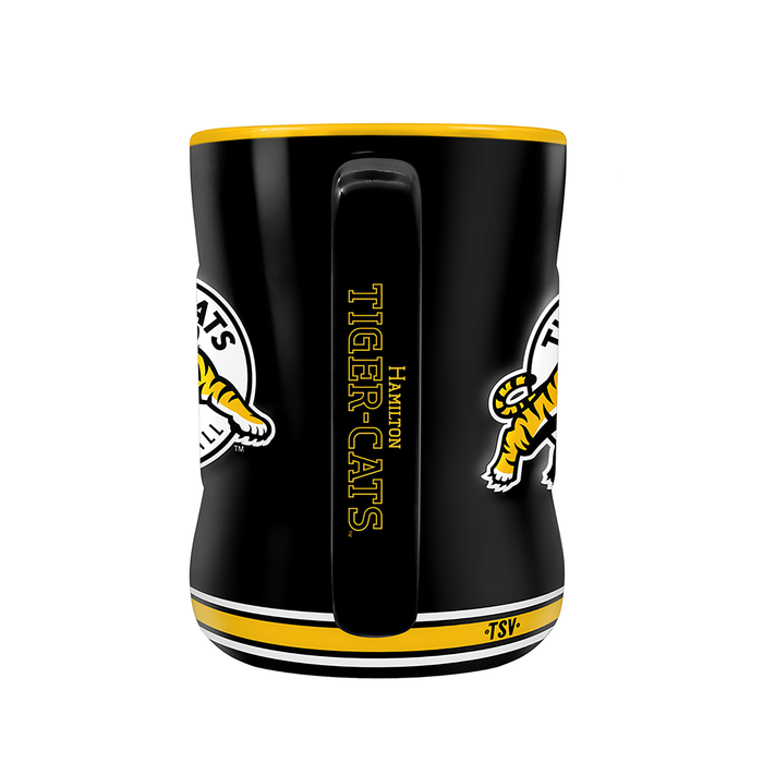 Hamilton Tigercats Team Crest Sculpted Mug (14 oz)