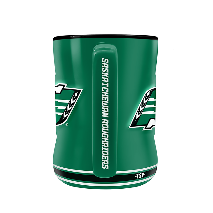 Saskatchewan Roughriders Team Crest Sculpted Mug (14 oz)