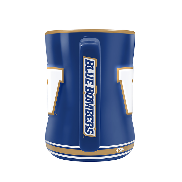 Winnipeg Blue Bombers Team Crest Sculpted Mug (14 oz)
