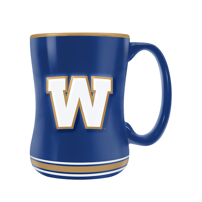 Winnipeg Blue Bombers Team Crest Sculpted Mug (14 oz)