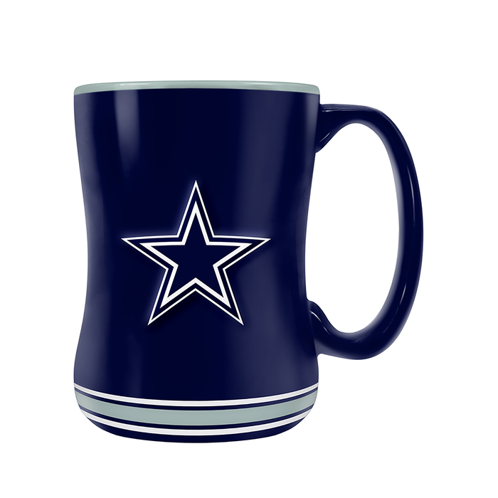 NFL Dallas Cowboys Team Crest Sculpted Mug (14 oz)