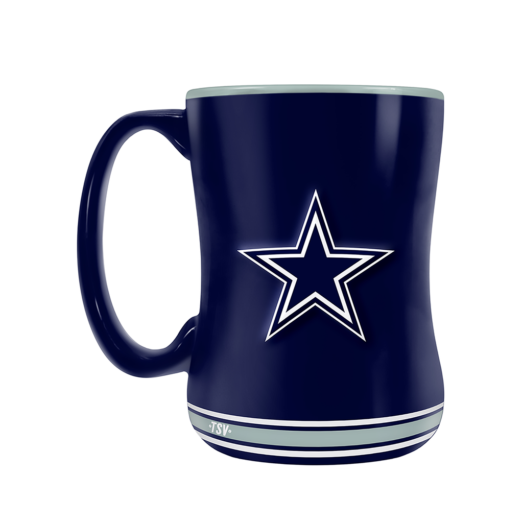NFL Dallas Cowboys Team Crest Sculpted Mug (14 oz)