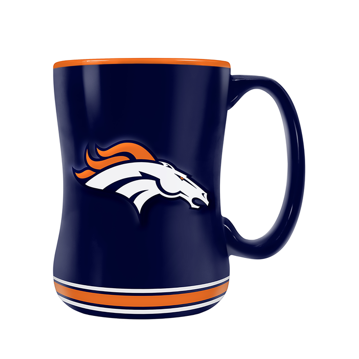 NFL Denver Broncos Team Crest Sculpted Mug (14 oz)