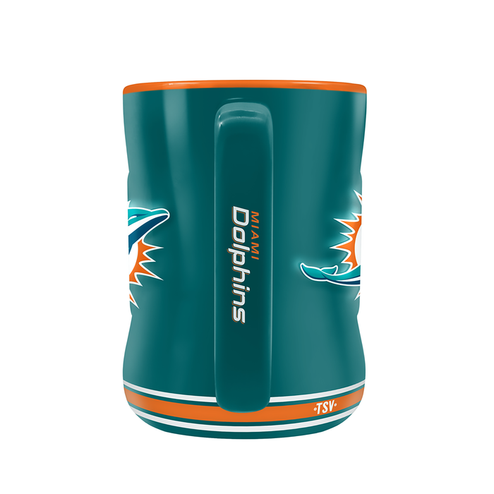 NFL Miami Dolphins Team Crest Sculpted Mug (14 oz)