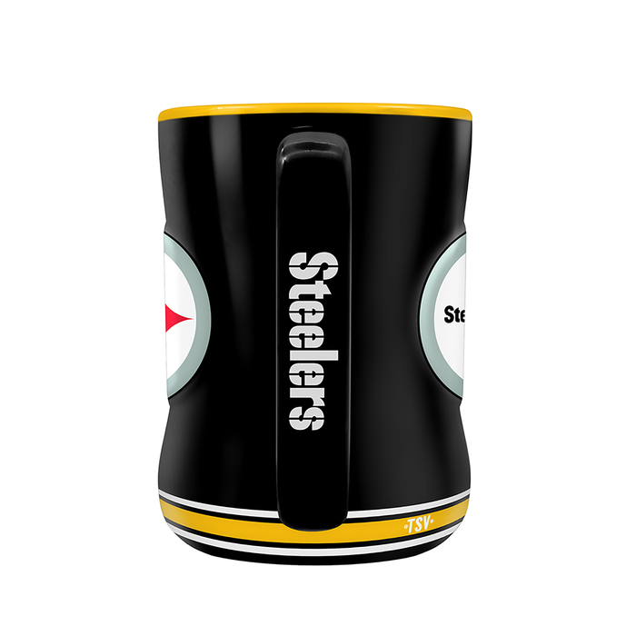 NFL Pittsburgh Steelers Team Crest Sculpted Mug (14 oz)