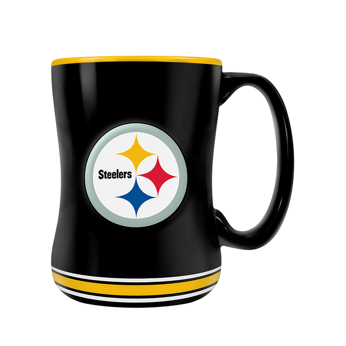 NFL Pittsburgh Steelers Team Crest Sculpted Mug (14 oz)