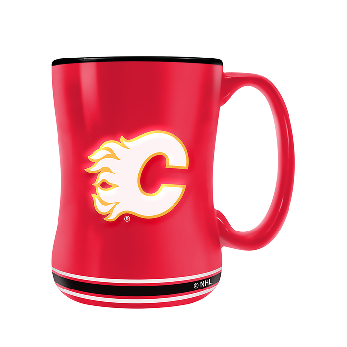 NHL Calgary Flames Team Crest Sculpted Mug (14 oz)