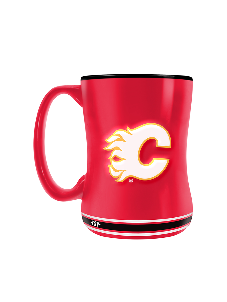 Calgary Flames Team Crest Sculpted Mug (14 oz)