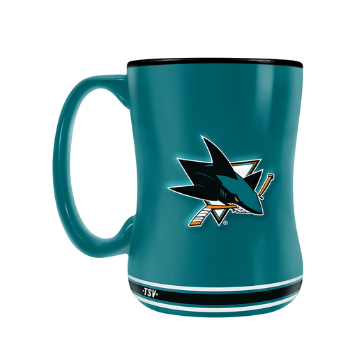 San Jose Sharks Team Crest Sculpted Mug (14 oz)