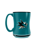 San Jose Sharks Team Crest Sculpted Mug (14 oz)