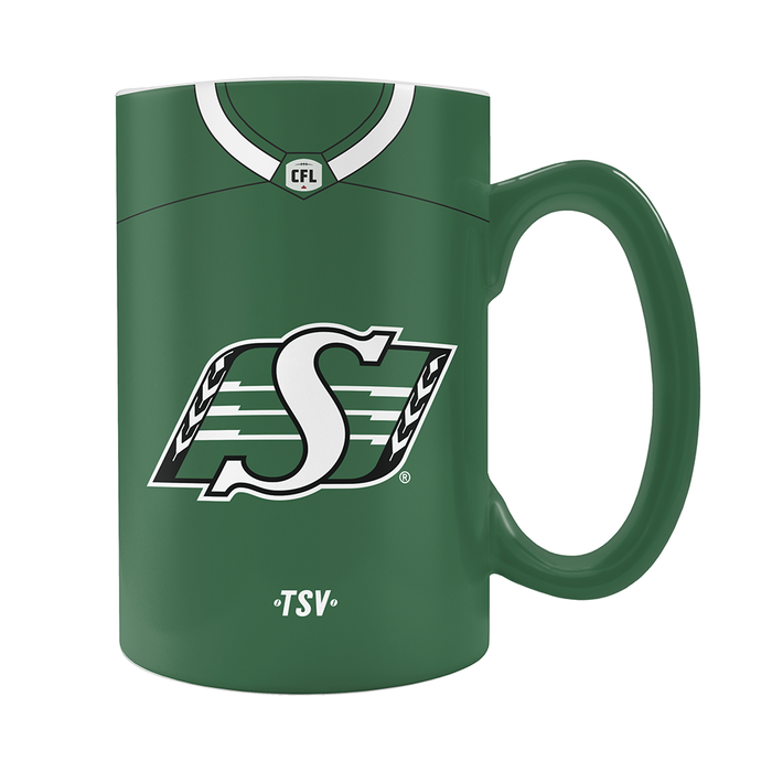 Saskatchewan Roughriders Jersey Style Sculpted Mug (20 oz)