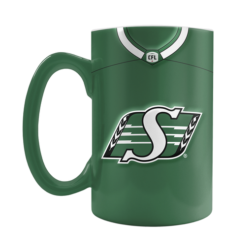 Saskatchewan Roughriders Jersey Style Sculpted Mug (20 oz)