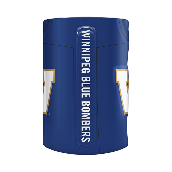 Winnipeg Blue Bombers Jersey Style Sculpted Mug (20 oz)