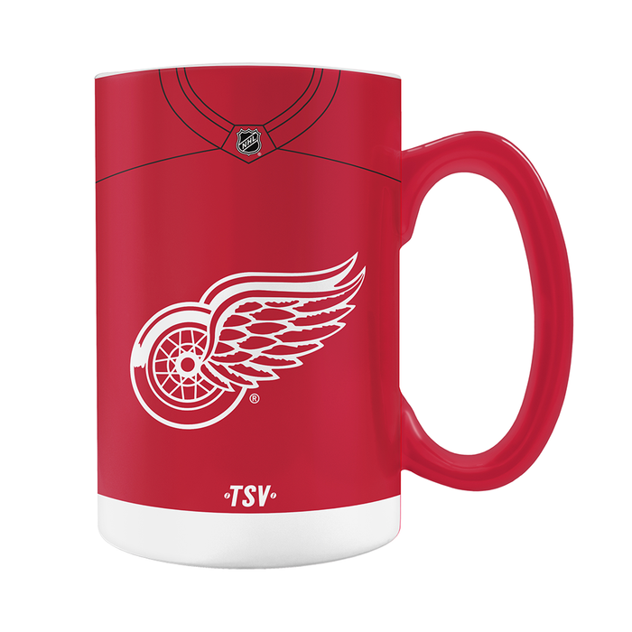 NHL Detroit Red Wings Jersey Style Sculpted Mug (20 oz)