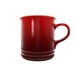 Canada Soccer 14 oz red stoneware mug side profile with rounded handle and matte glaze