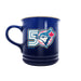 MLB Toronto Blue Jays 50th Season 14 oz navy blue stoneware mug with anniversary crest and ribbed base