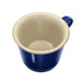 MLB Toronto Blue Jays 14 oz navy stoneware mug overhead view showing cream-glazed interior