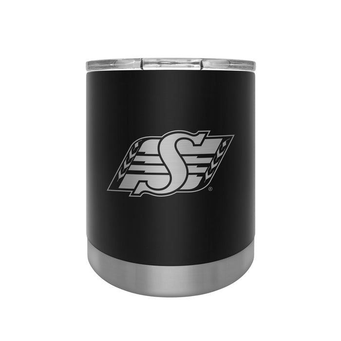 CFL Saskatchewan Roughriders 12 OZ Stainless Steel Executive Lowball Tumbler Black
