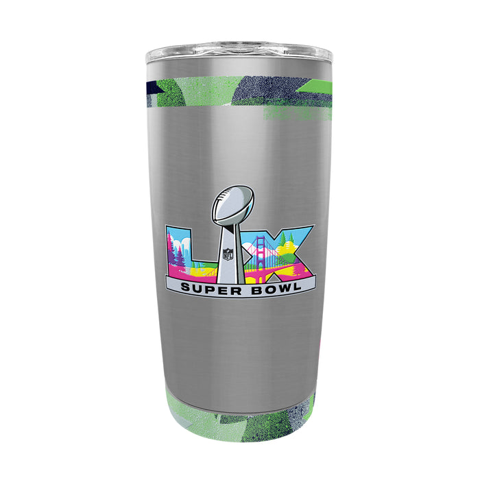 NFL Seattle Seahawks Super Bowl 2026 Champs 20 Oz Stainless Steel Tumbler