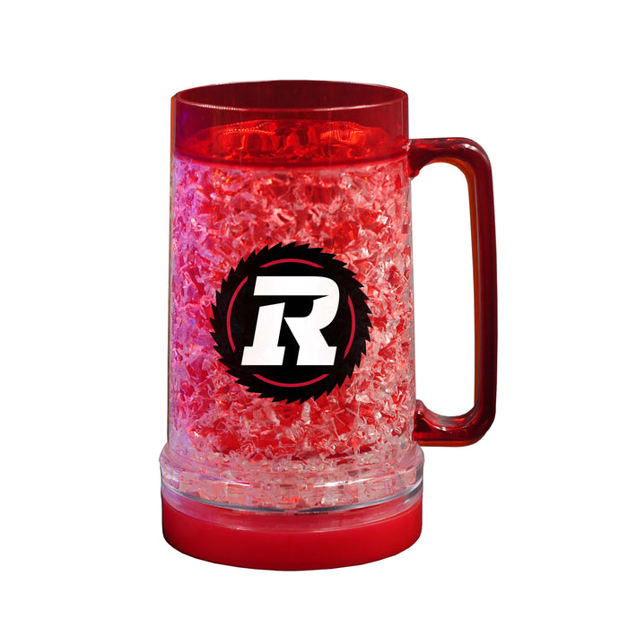 CFL Ottawa Redblacks 16 OZ Plastic Light up Freezer Mug Glass Red