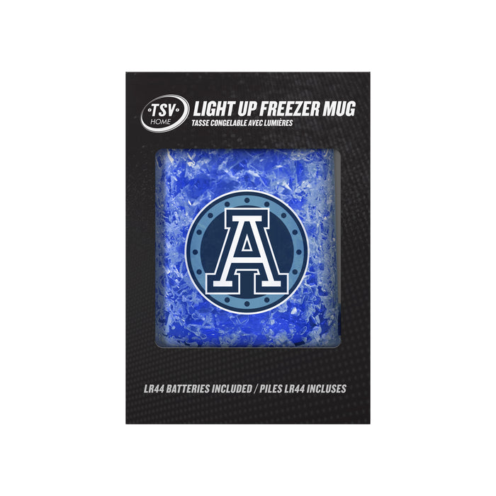 CFL Toronto Argonauts 16 OZ Plastic Light up Freezer Mug Glass Blue