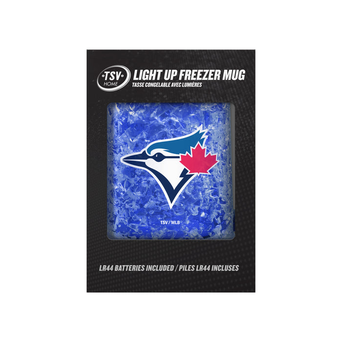MLB Toronto Blue Jays 16 OZ Plastic Light up Freezer Mug Glass Blue