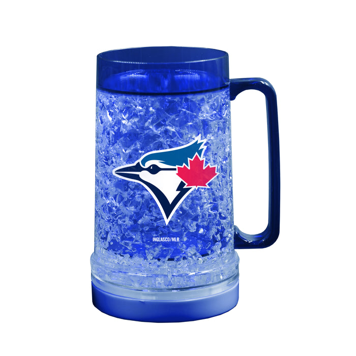 MLB Toronto Blue Jays 16 OZ Plastic Light up Freezer Mug Glass Blue