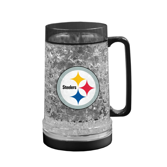 NFL Pittsurgh Steelers s 16 OZ Plastic Light up Freezer Mug Glass Black