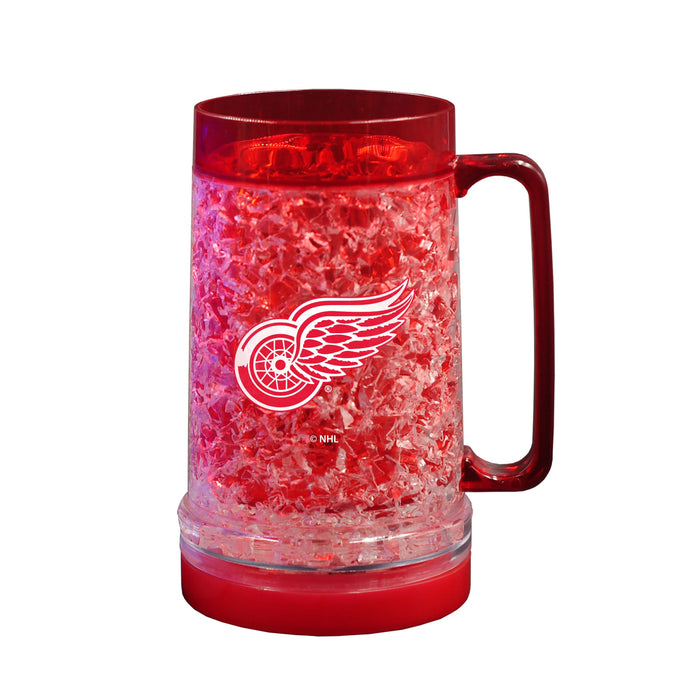 NHL Detroit Red Wings 16 OZ Plastic Light up Freezer Mug Glass Red