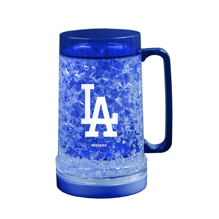 MLB Los Angeles Dodgers 16 OZ Plastic Light up Freezer Mug Glass Blue