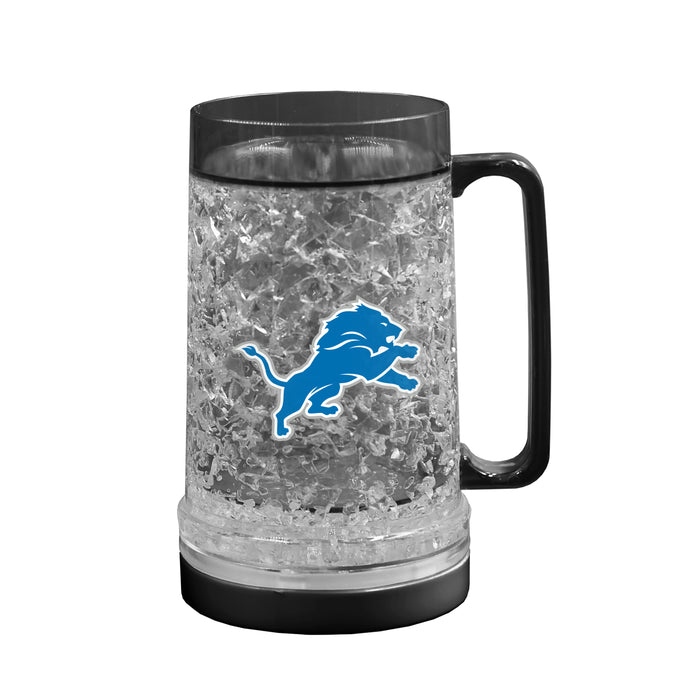 NFL Detroit Lions 16 OZ Plastic Light up Freezer Mug Glass Blue