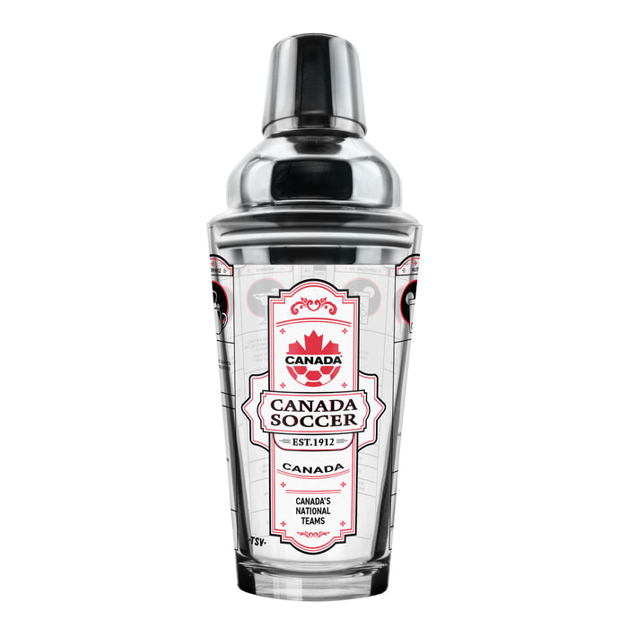 Canada Soccer Mixing Glass & Shot Glass Shaker Set