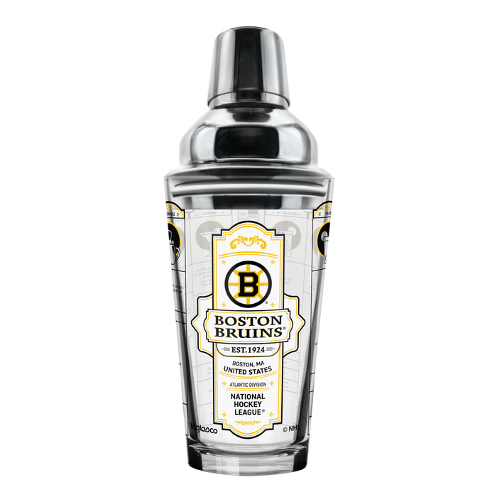 NHL Boston Bruins Bartender Mixing Glass & Shot Glass Shaker Set