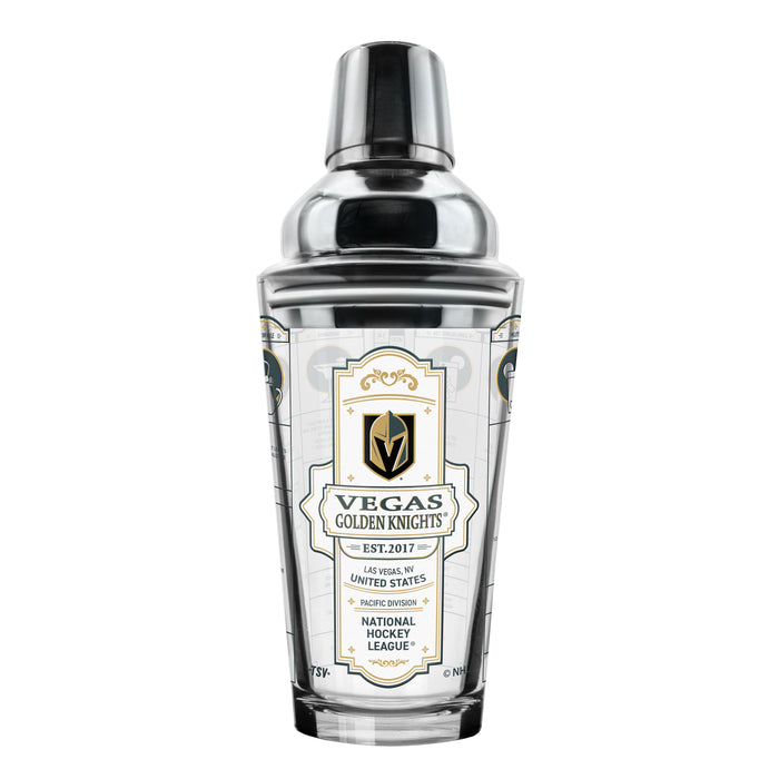 NHL Vegas Golden Knights Bartender Mixing Glass & Shot Glass Shaker Set